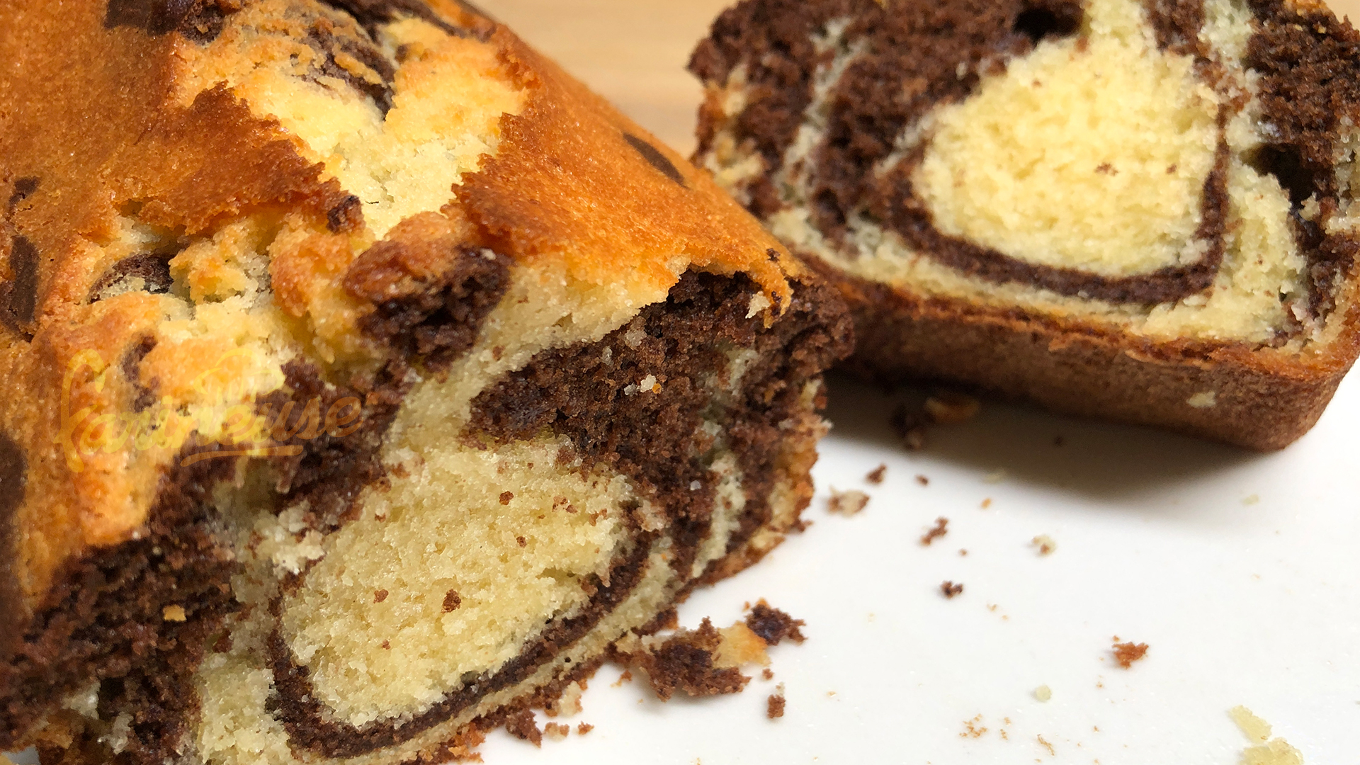 Cake marbré au chocolat